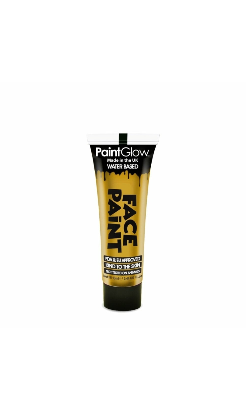 Face & Body Paint (Non UV) Water Based (13ml) - Gold