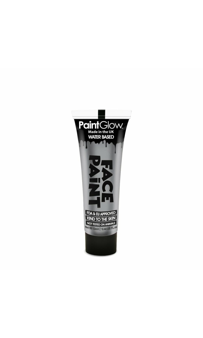 Face & Body Paint (Non UV) Water Based (13ml) - Silver