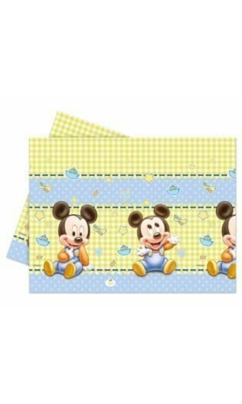 Baby Mickey Plastic Tablecover 120x180cm  - 1pk