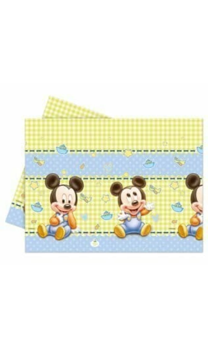 Baby Mickey Plastic Tablecover 120x180cm - 1pk
