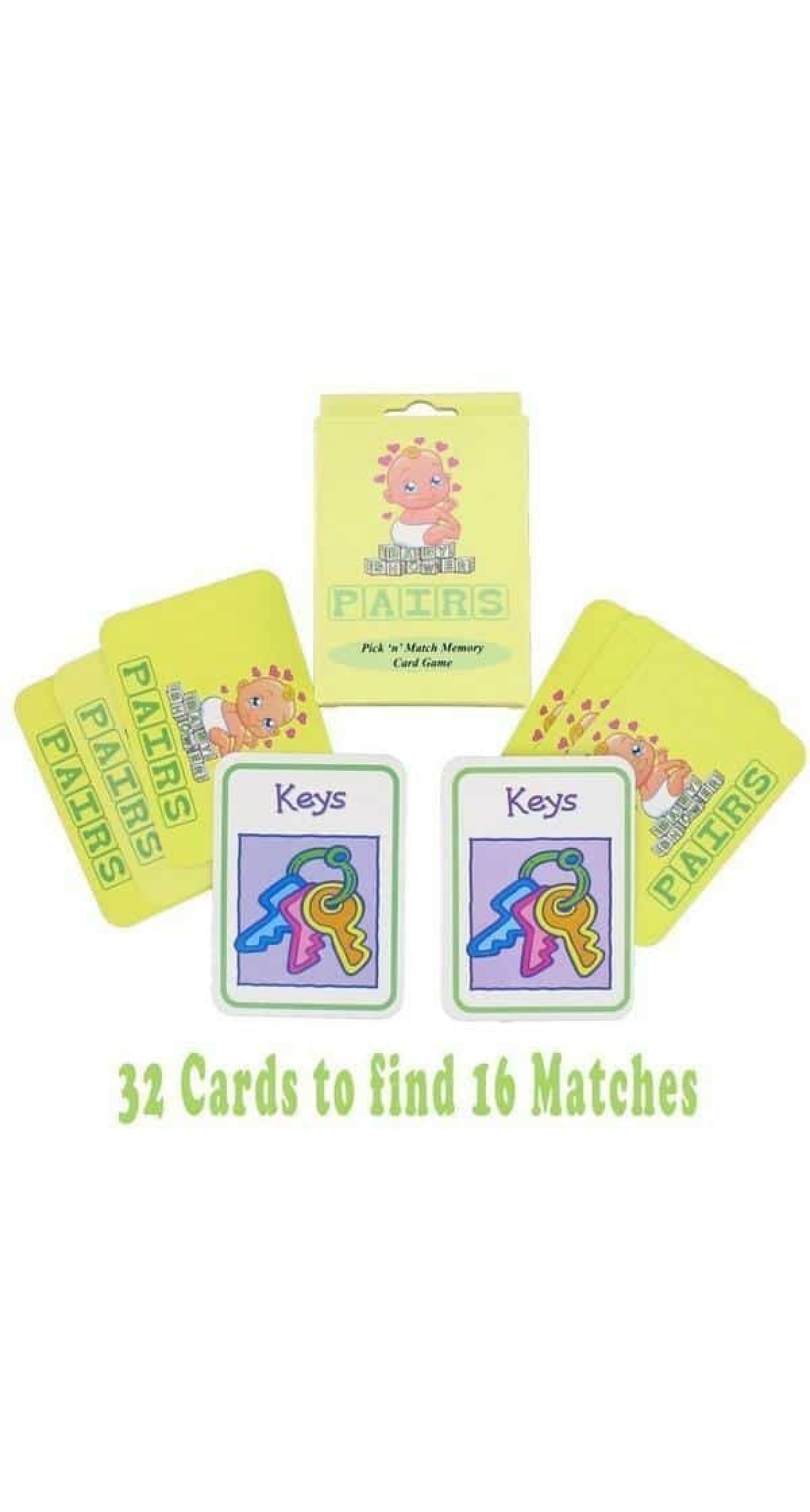 Baby Shower Pairs Pick 'n' Match Memory Card Game