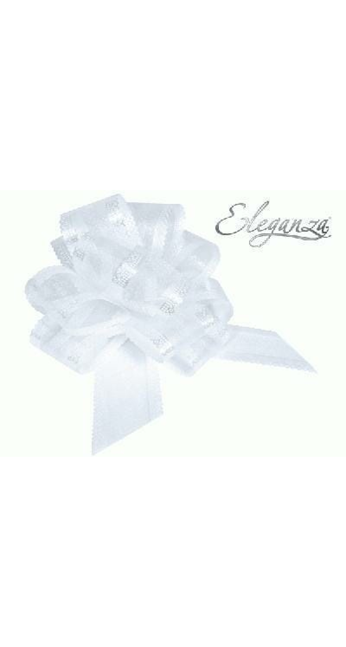 Pull Bow Organza White - 50mm