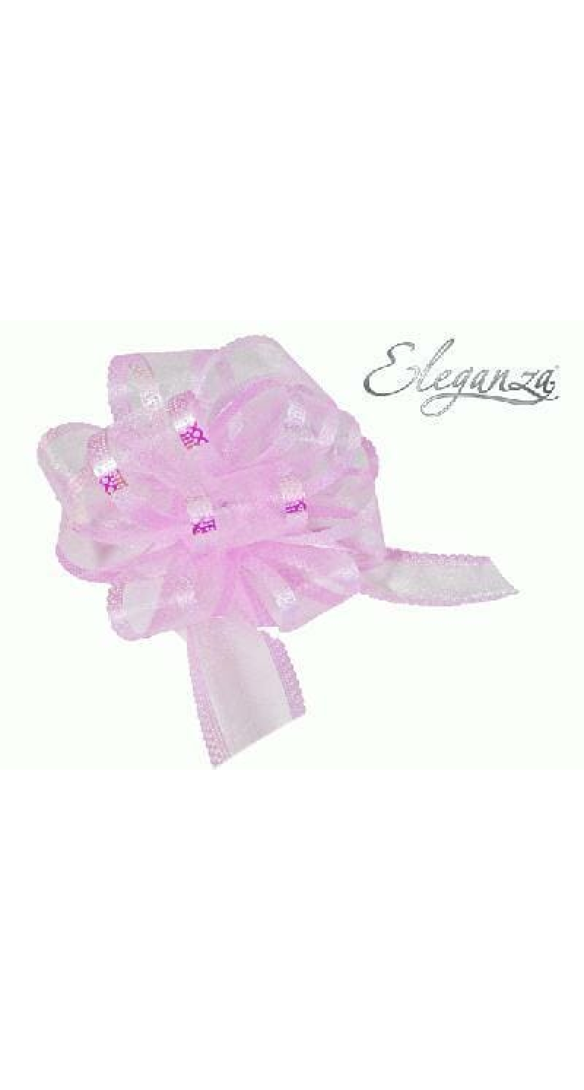 Pull Bow Organza Light Pink - 50mm