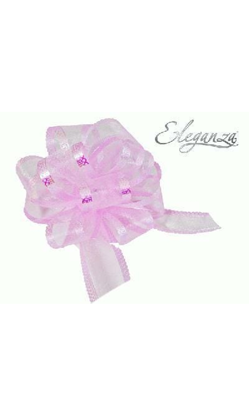 Pull Bow Organza Light Pink - 50mm