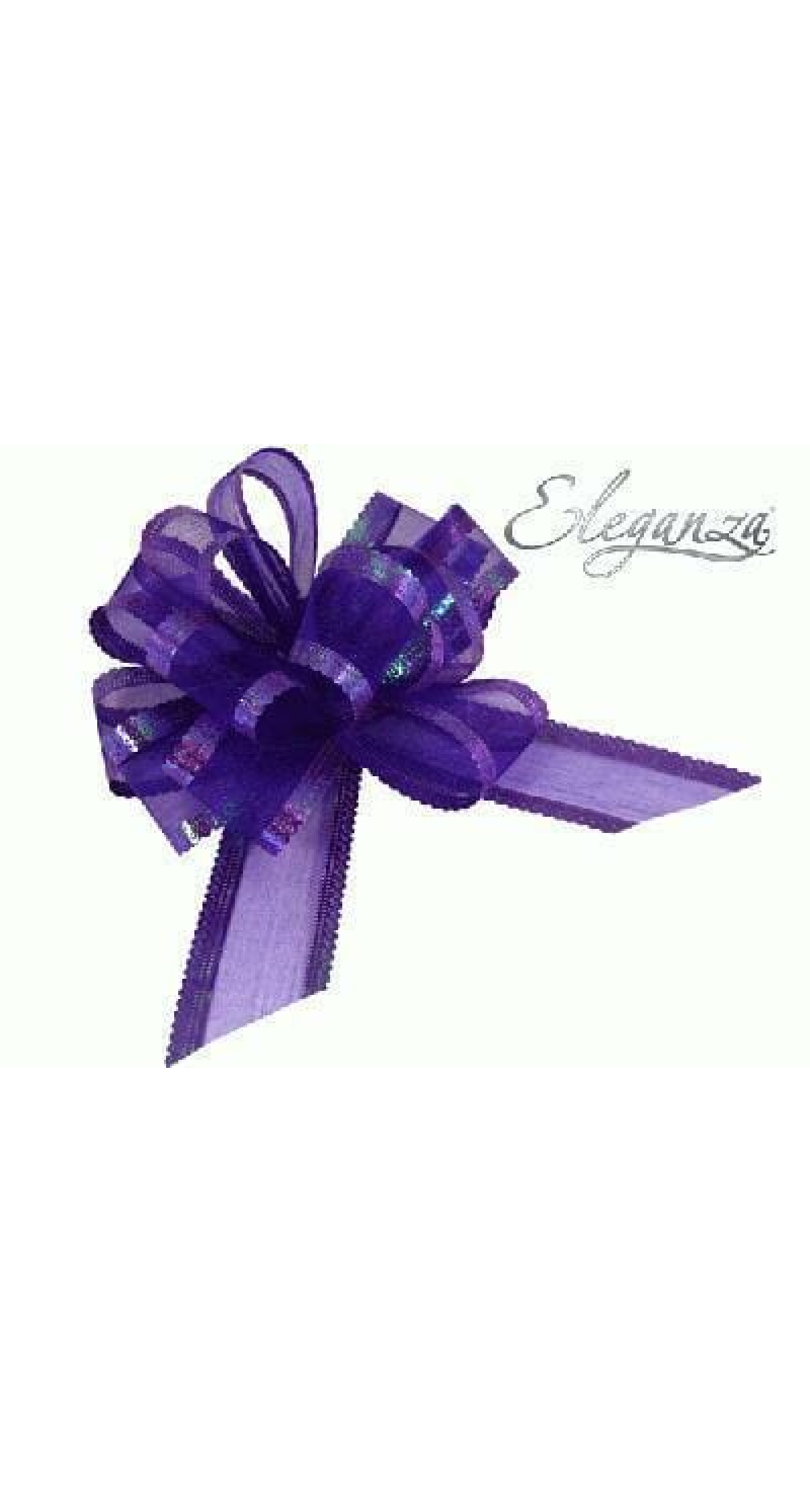Pull Bow Organza Purple - 50mm