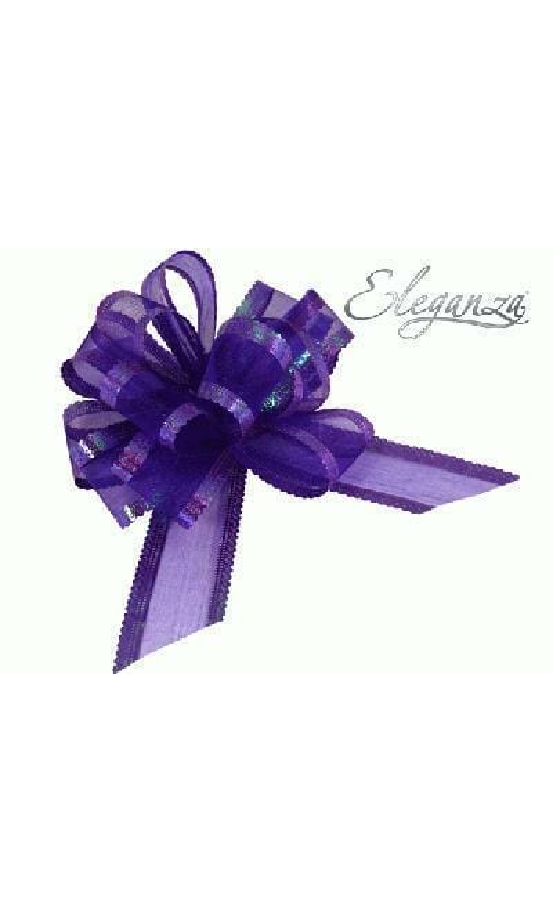 Pull Bow Organza Purple - 50mm