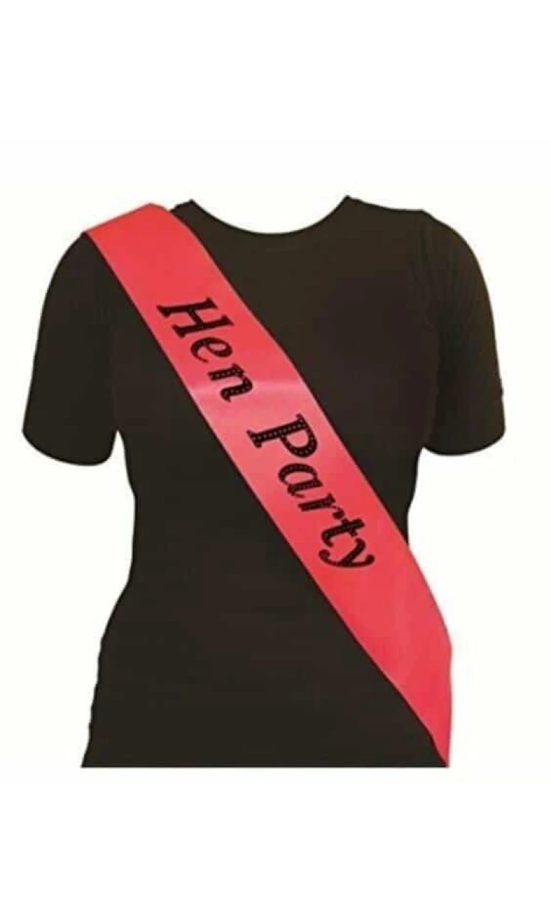 Sash Hen Party Red - One Size