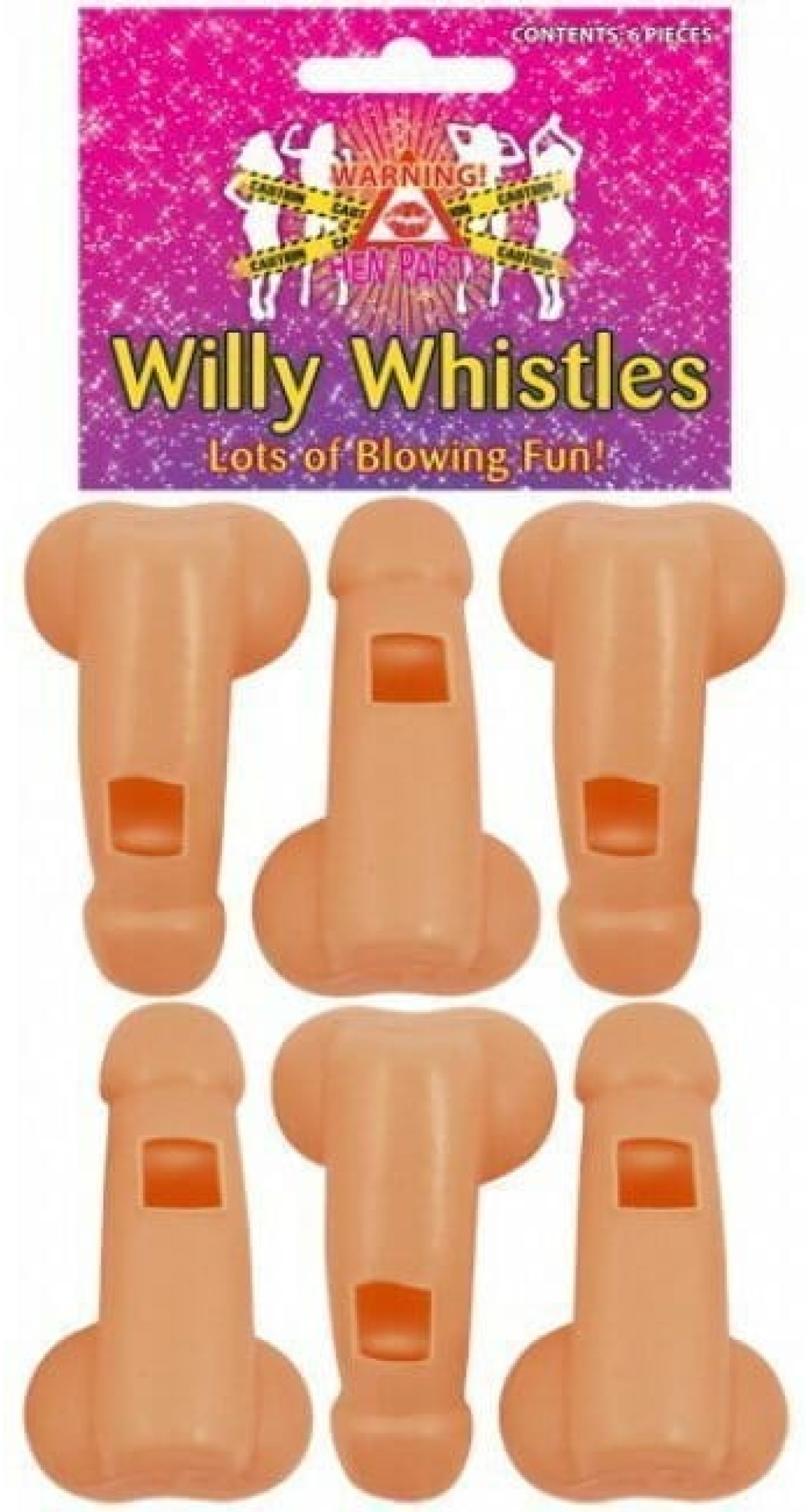 Hens Party Willy Whistles 5.8cm - 6pk
