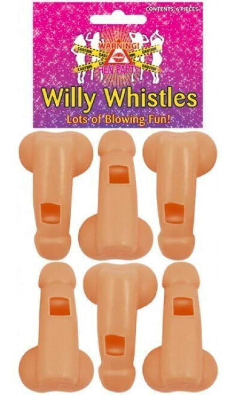 Hens Party Willy Whistles 5.8cm - 6pk