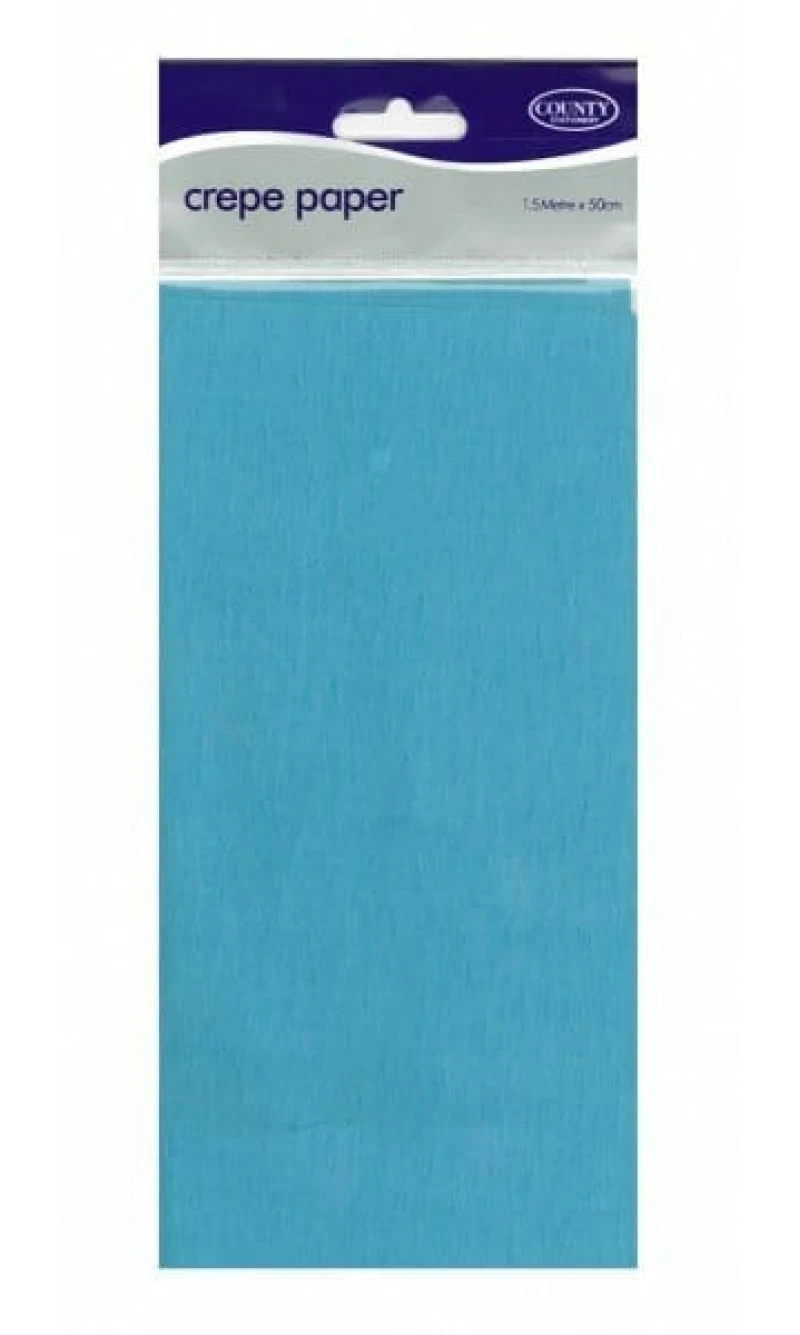 Crepe Paper Turquoise - 150cm x 50cm
