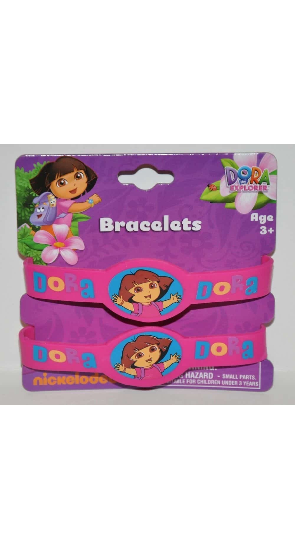 Dora the Explorer Pink Rubber Bracelets - 2pk