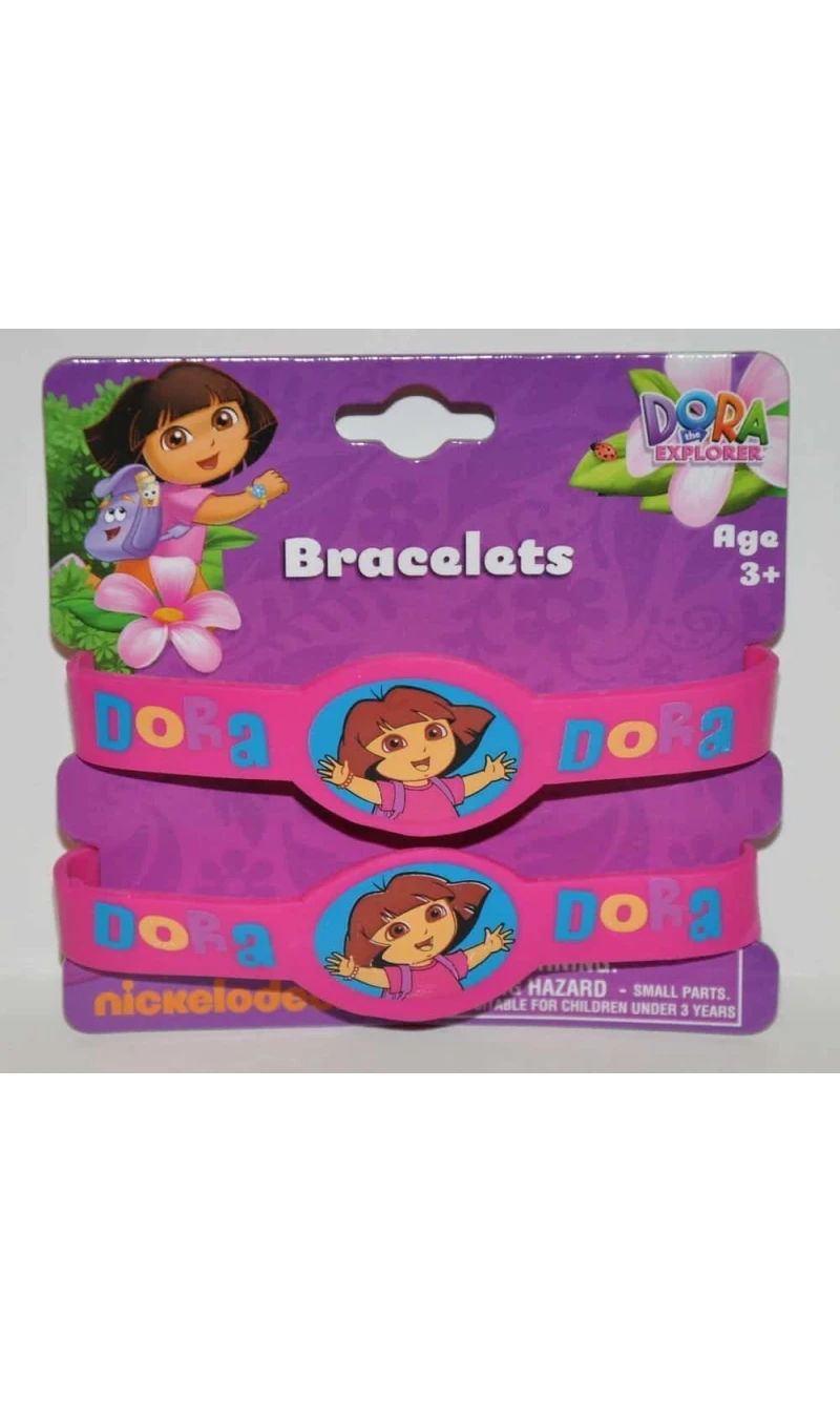 Dora the Explorer Pink Rubber Bracelets - 2pk