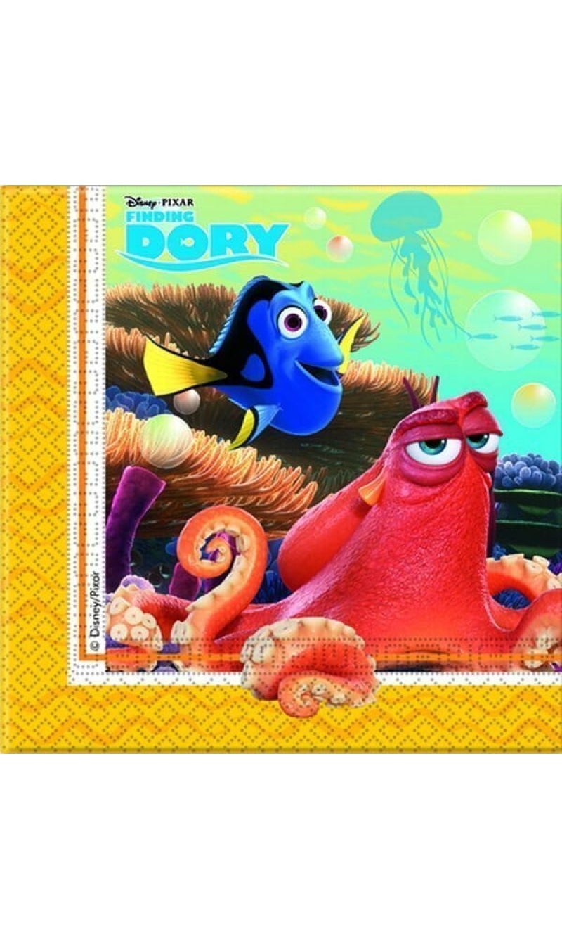 Finding Dory Two-ply Paper Napkins 33x33cm  - 20pk