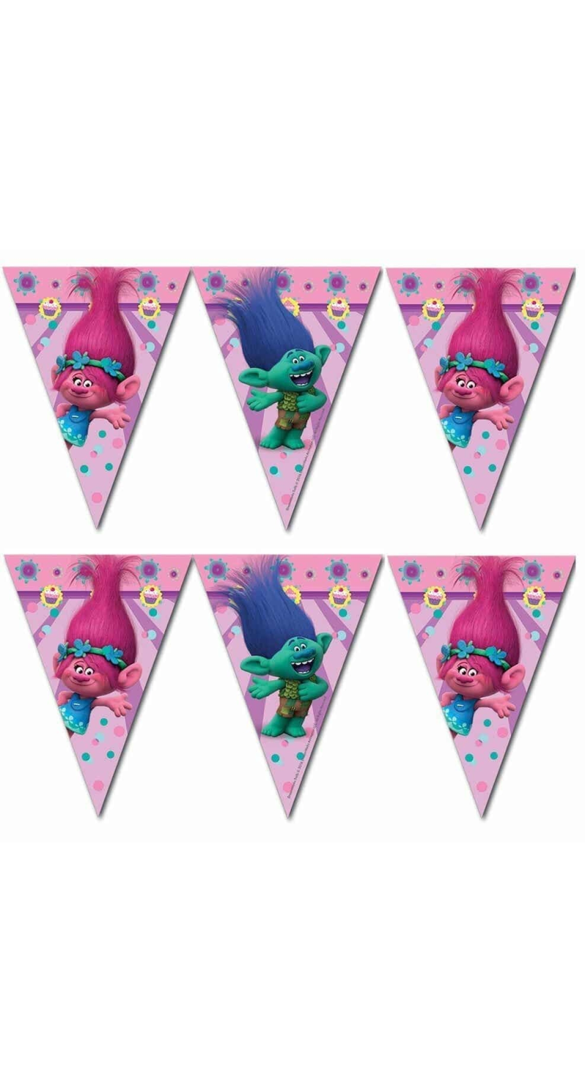 Trolls Plastic Flag Banner 2.3m