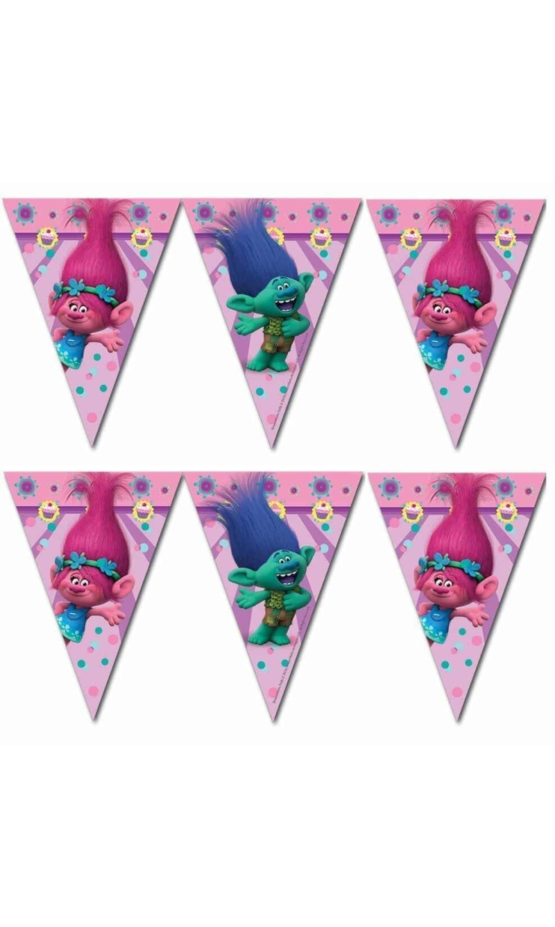 Trolls Plastic Flag Banner 2.3m