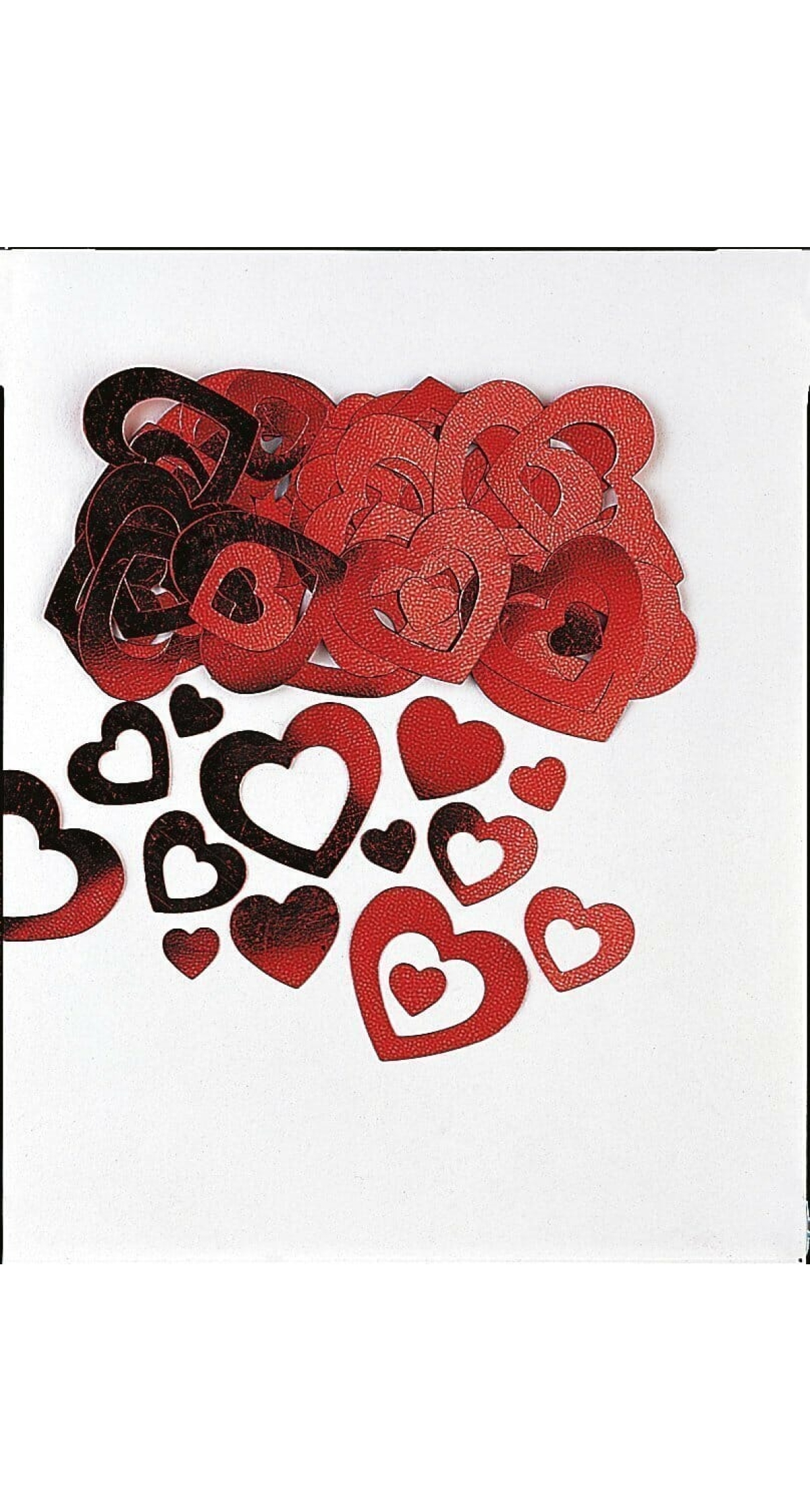 Confetti Red Die-Cut Hearts Metallic - 14 g