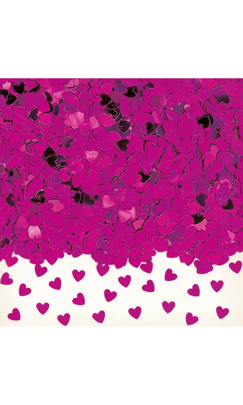 Confetti Magenta Sparkle Hearts - 14g