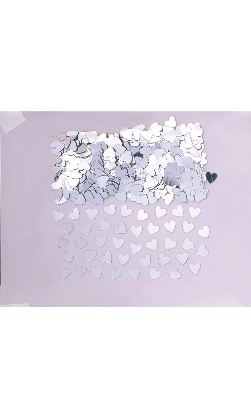 Confetti Sparkle Hearts Silver - 14g