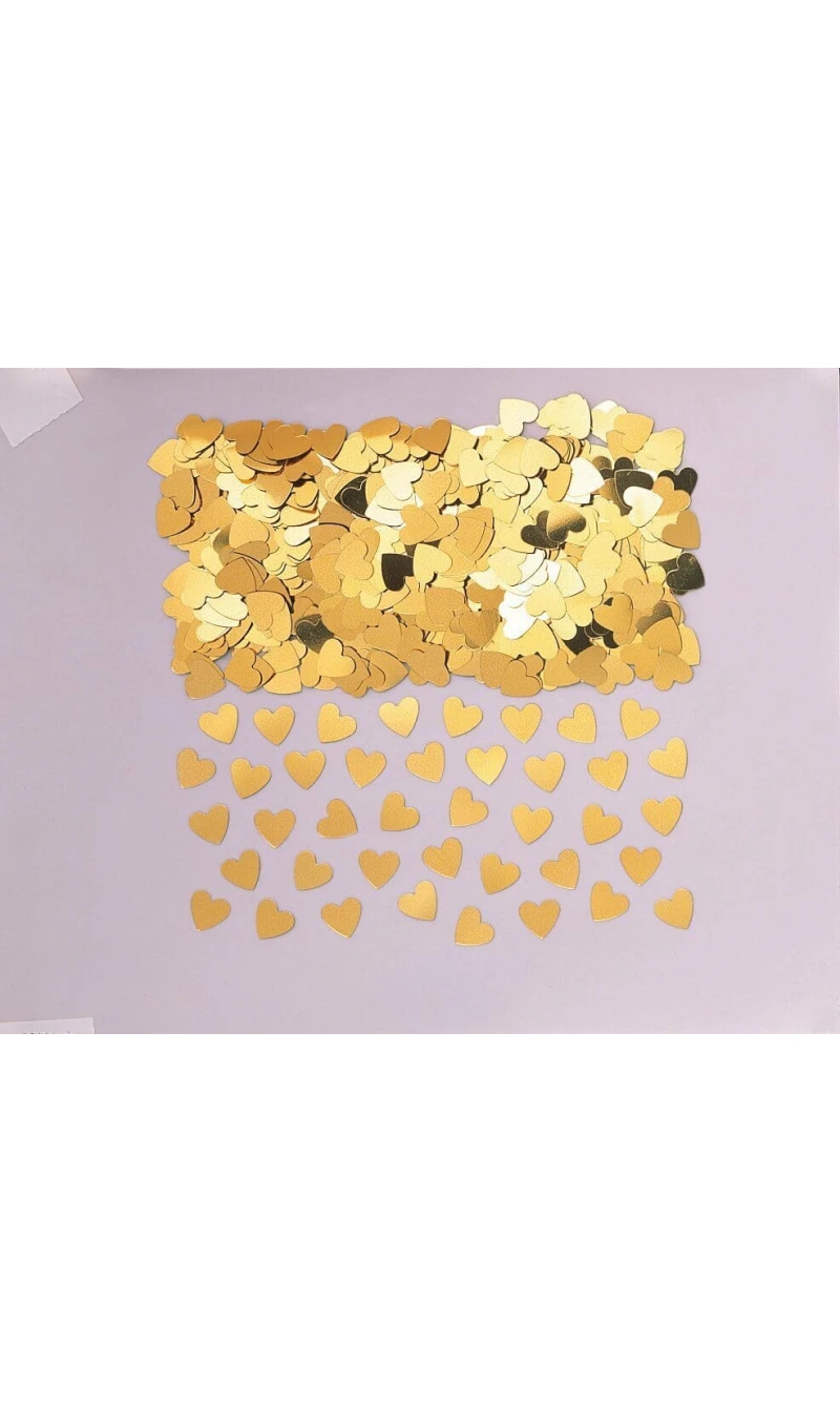 Confetti Gold Sparkle Hearts - 14g