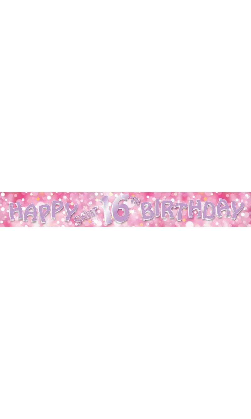 Sweet 16 Foil Happy Birthday Banner
