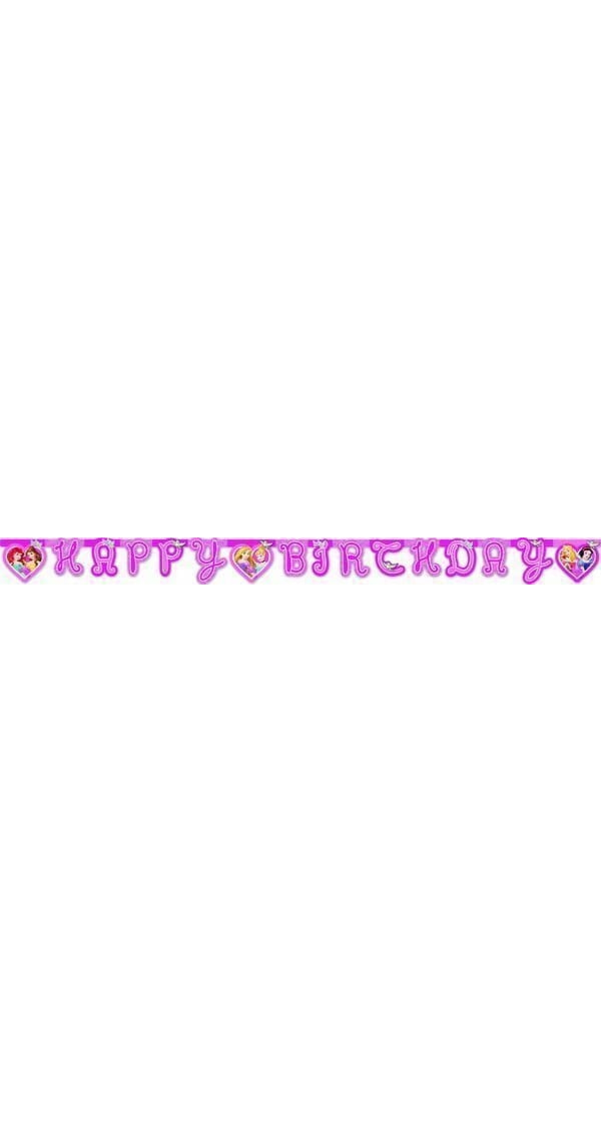Princess Dreaming "Happy Birthday" Die-cut Banner  - 1pk