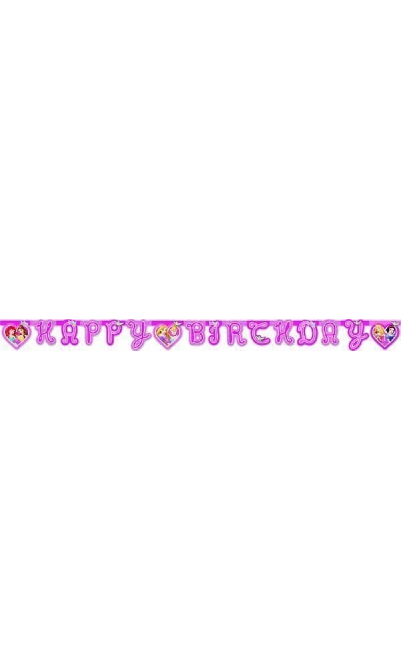 Princess Dreaming "Happy Birthday" Die-cut Banner  - 1pk