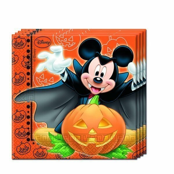 Mickey Halloween Two-Ply Paper Napkins 33x33cm - 20pk