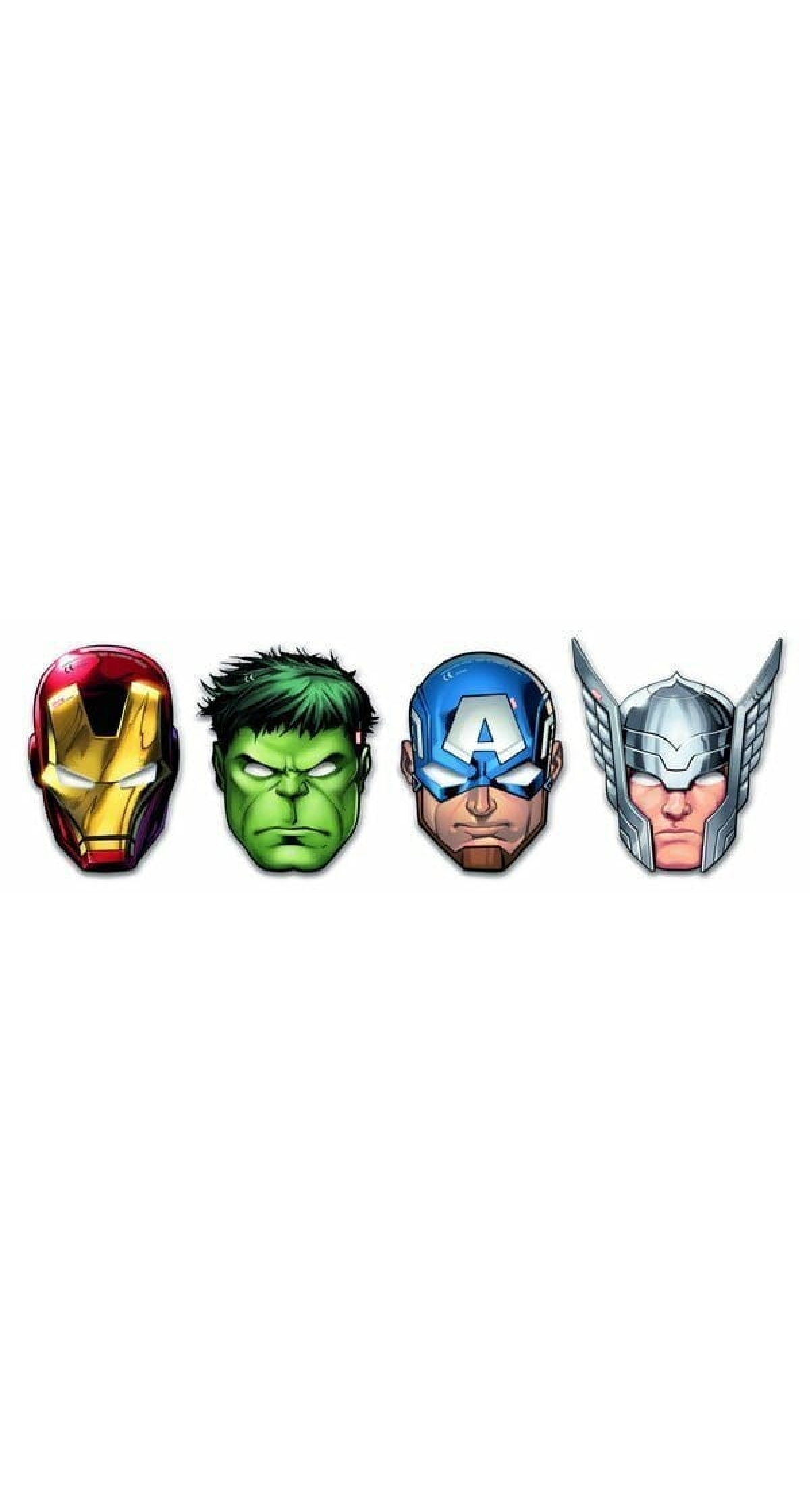 Mighty Avengers Die-cut masks (4 mixed designs) - 6pk