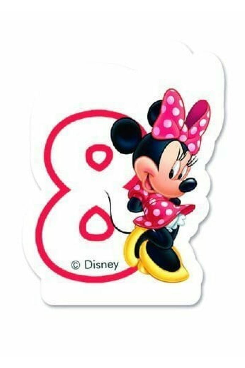Disney Minnie Mouse Birthday Numeral Candles No 8 - 1pk