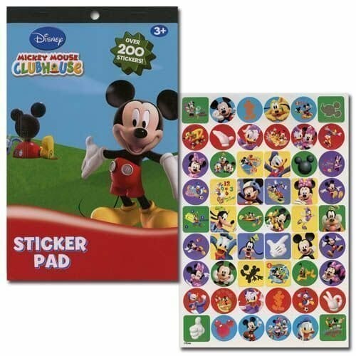 Mickey Mouse Clubhouse Sticker Pad 4 Sheets - Over 200 Stickers