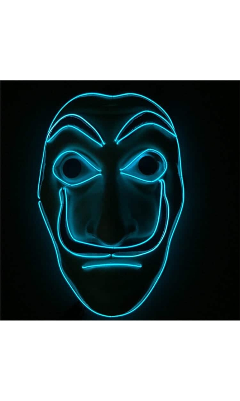 Money Heist (La Casa De Papel) Light Up LED Mask - Adult One Size