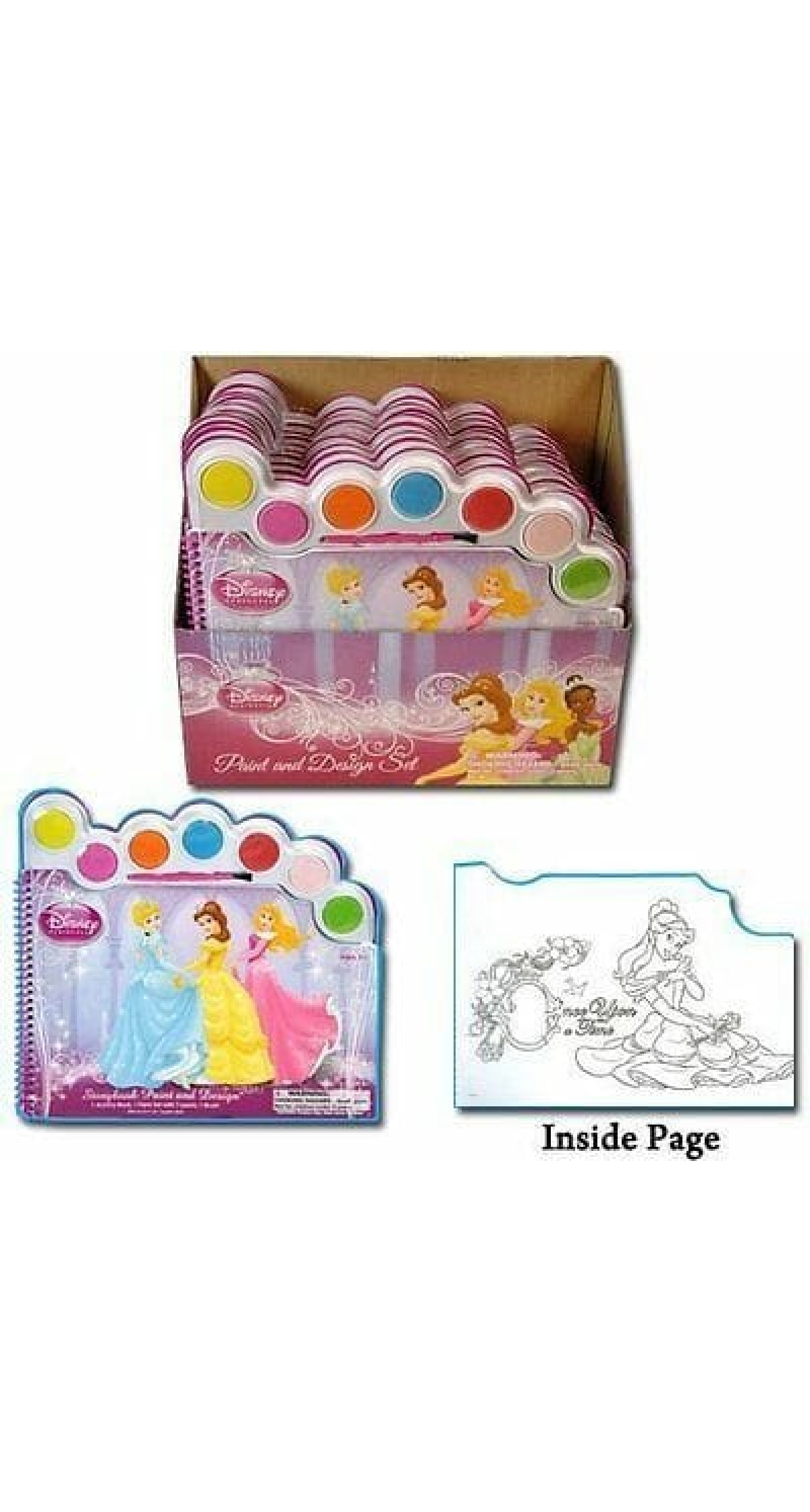 Princess Story Book Paint & Design Water Paint Set (Soiled Product)