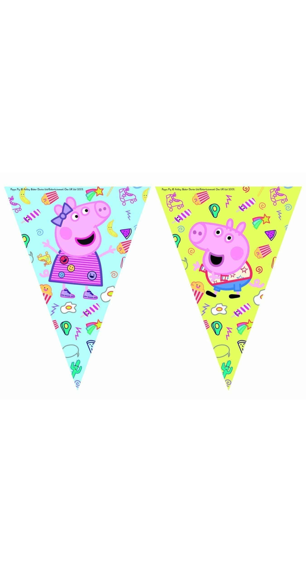 Peppa Pig Messy Play Triangle Flag Banner (9 Flags)