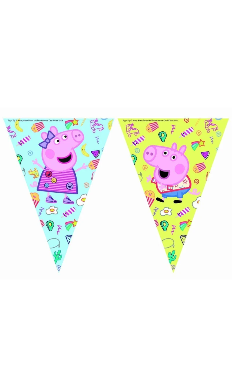 Peppa Pig Messy Play Triangle Flag Banner (9 Flags)