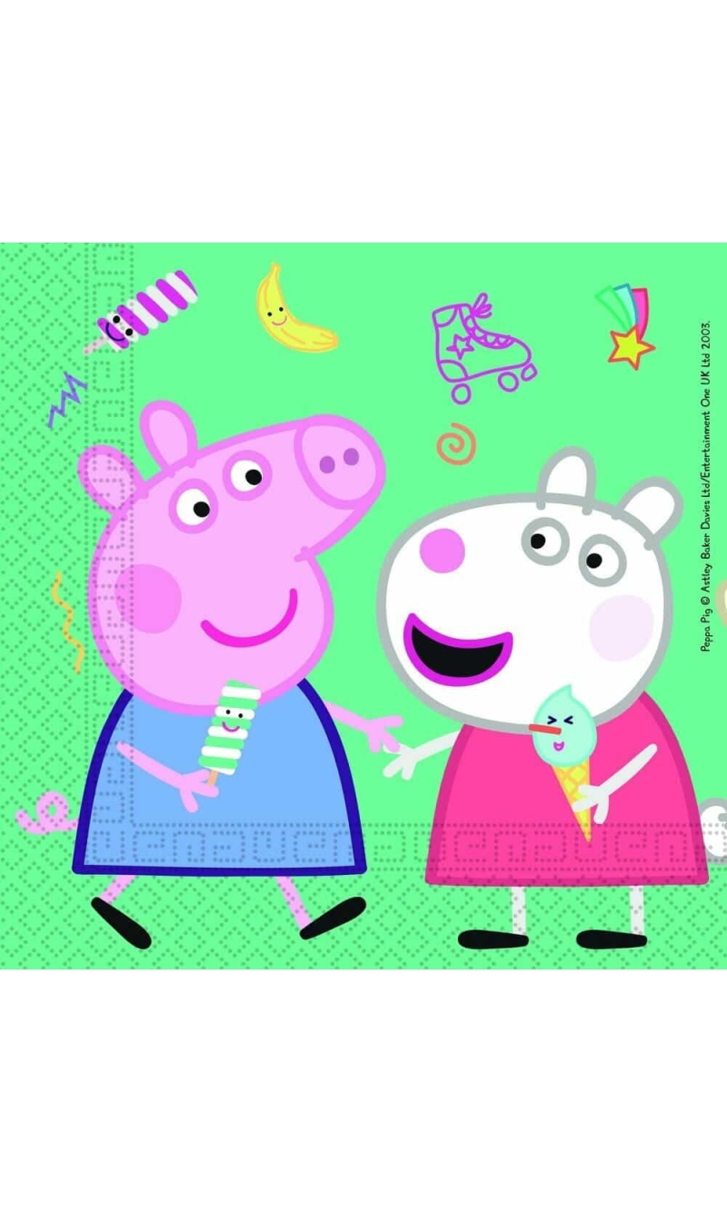 Peppa Pig Messy Play Paper Napkins (33x33cmcm) - 20pk