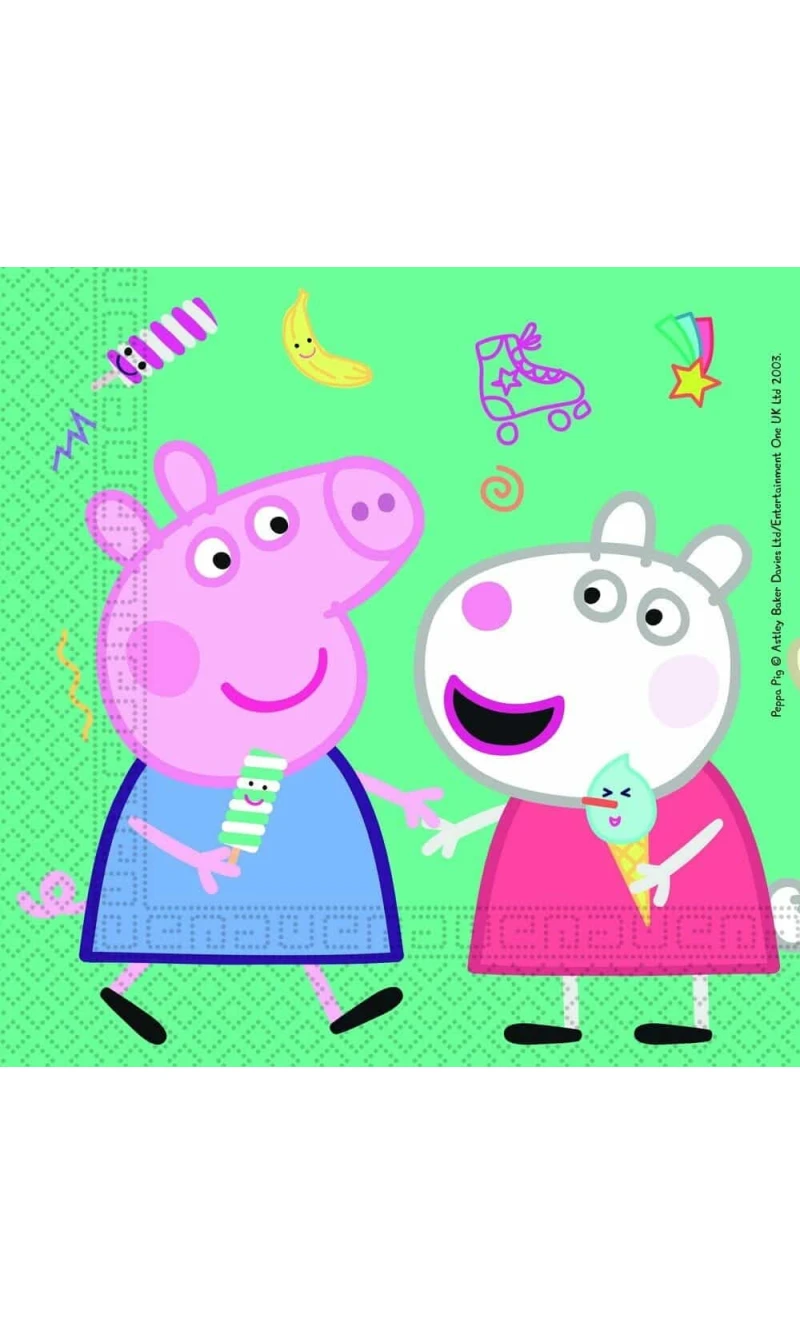 Peppa Pig Messy Play Paper Napkins (33x33cmcm) - 20pk
