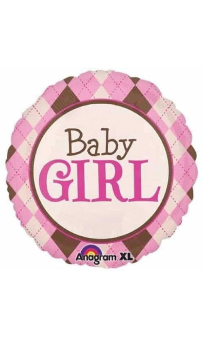 Baby Girl Jumbo Foil Balloon 32" x 32" (81cmx 81cm)