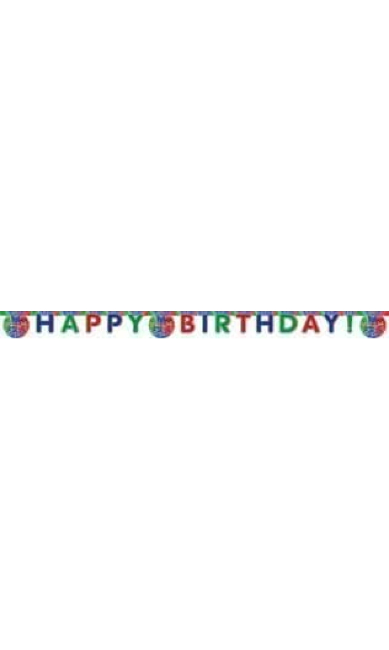 Pj Masks "Happy Birthday" Die-cut  Banner  - 1pk