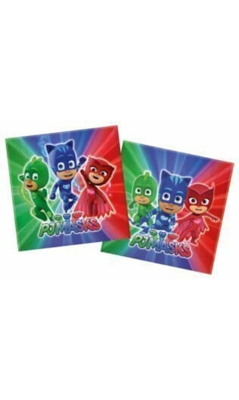 Pj Masks Two-ply Paper Napkins 33x33cm  - 20pk