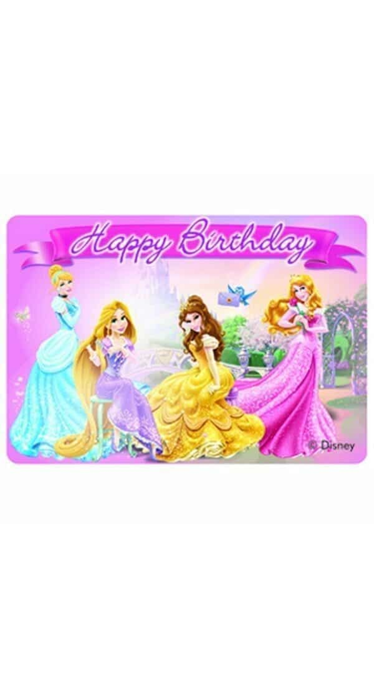 Disney Princess  "Happy Birthday" Décor Candle - 1pk