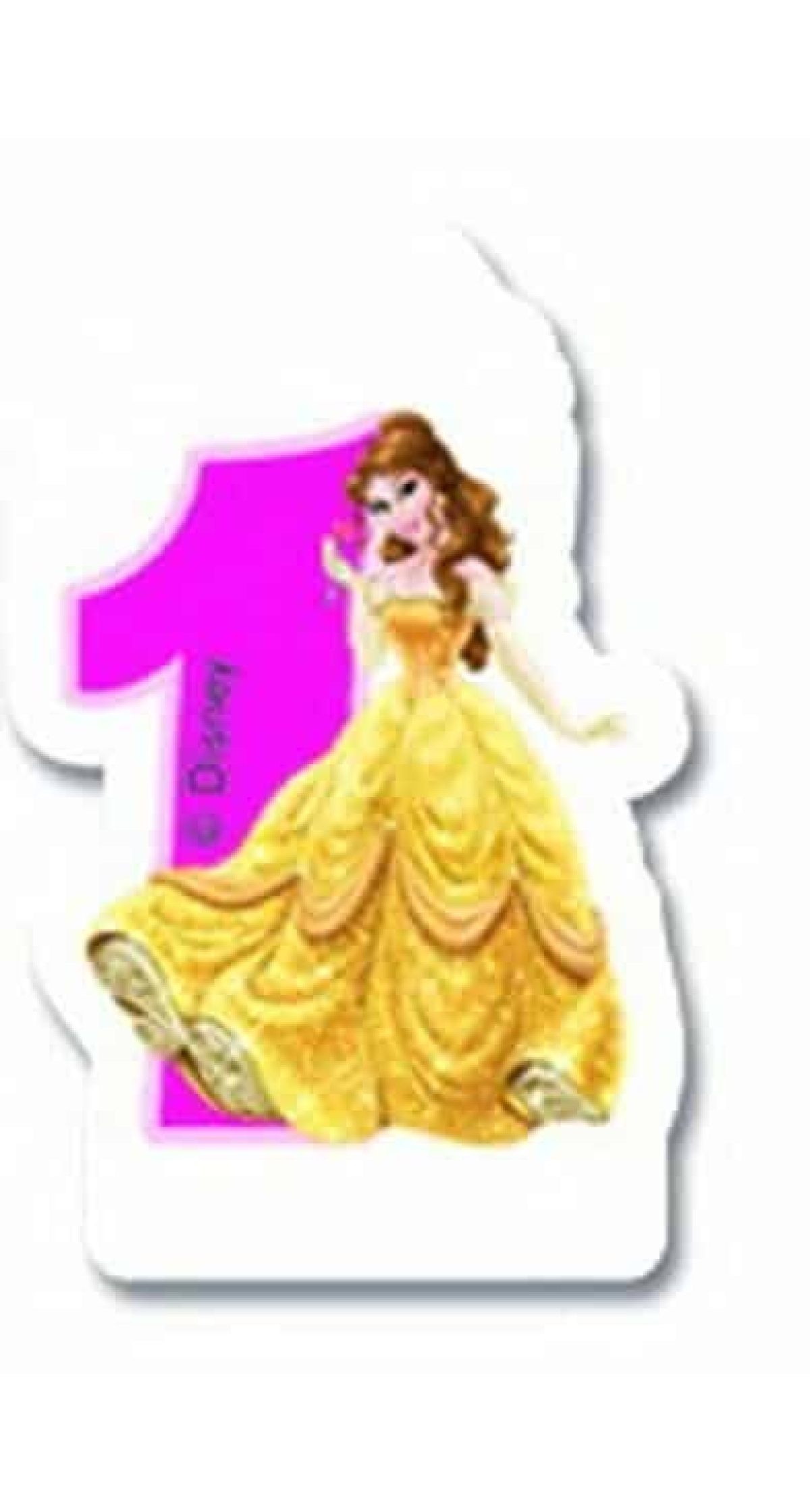 Disney Princess  Birthday Numeral Candles No 1 - 1pk