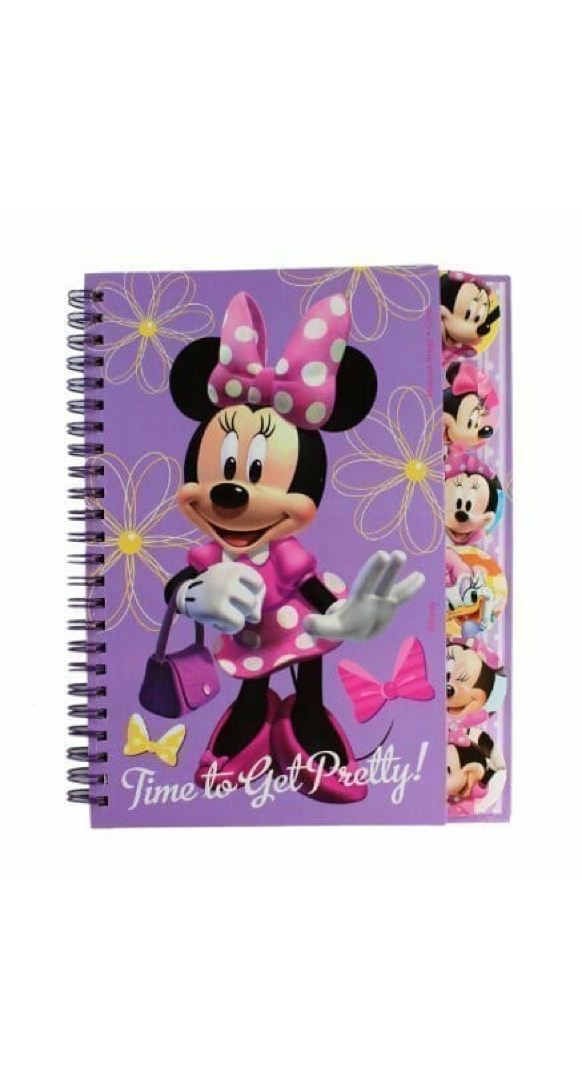Minnie Mouse Time To Get Pretty Assorted Colours Spiral Notebook - 23cm x 18cm