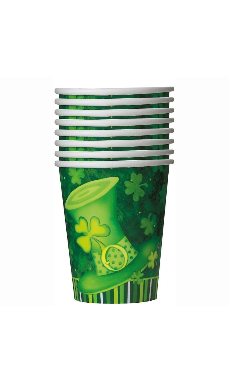 St Patrick's Day Paper Cups (270ml) - 8pk