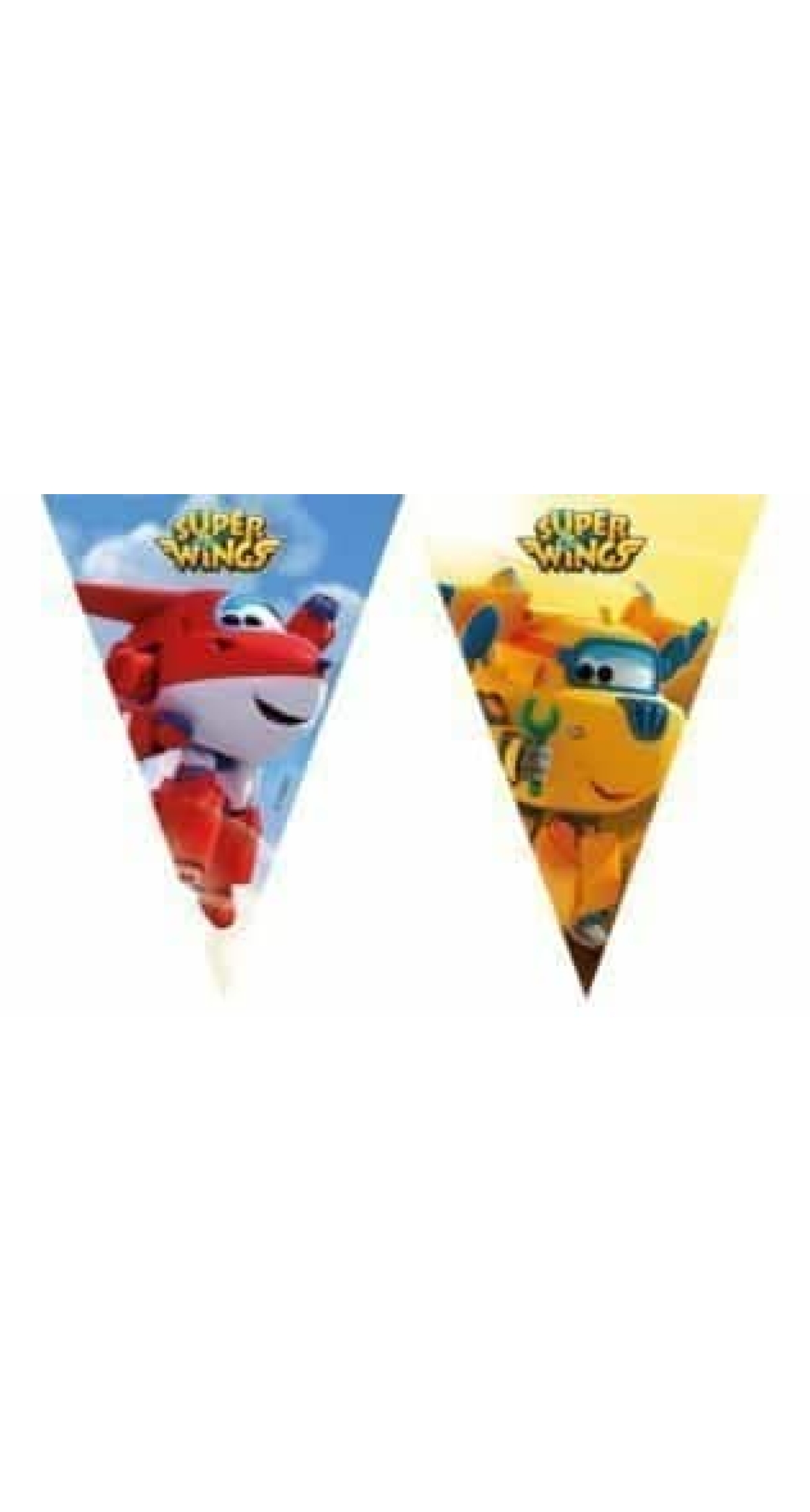 Super Wings Triangle Flag banner ( 9 flags )  - 1pk