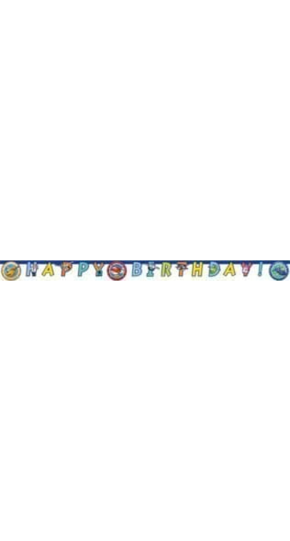 Super Wings "Happy Birthday" Die-cut  Banner  - 1pk