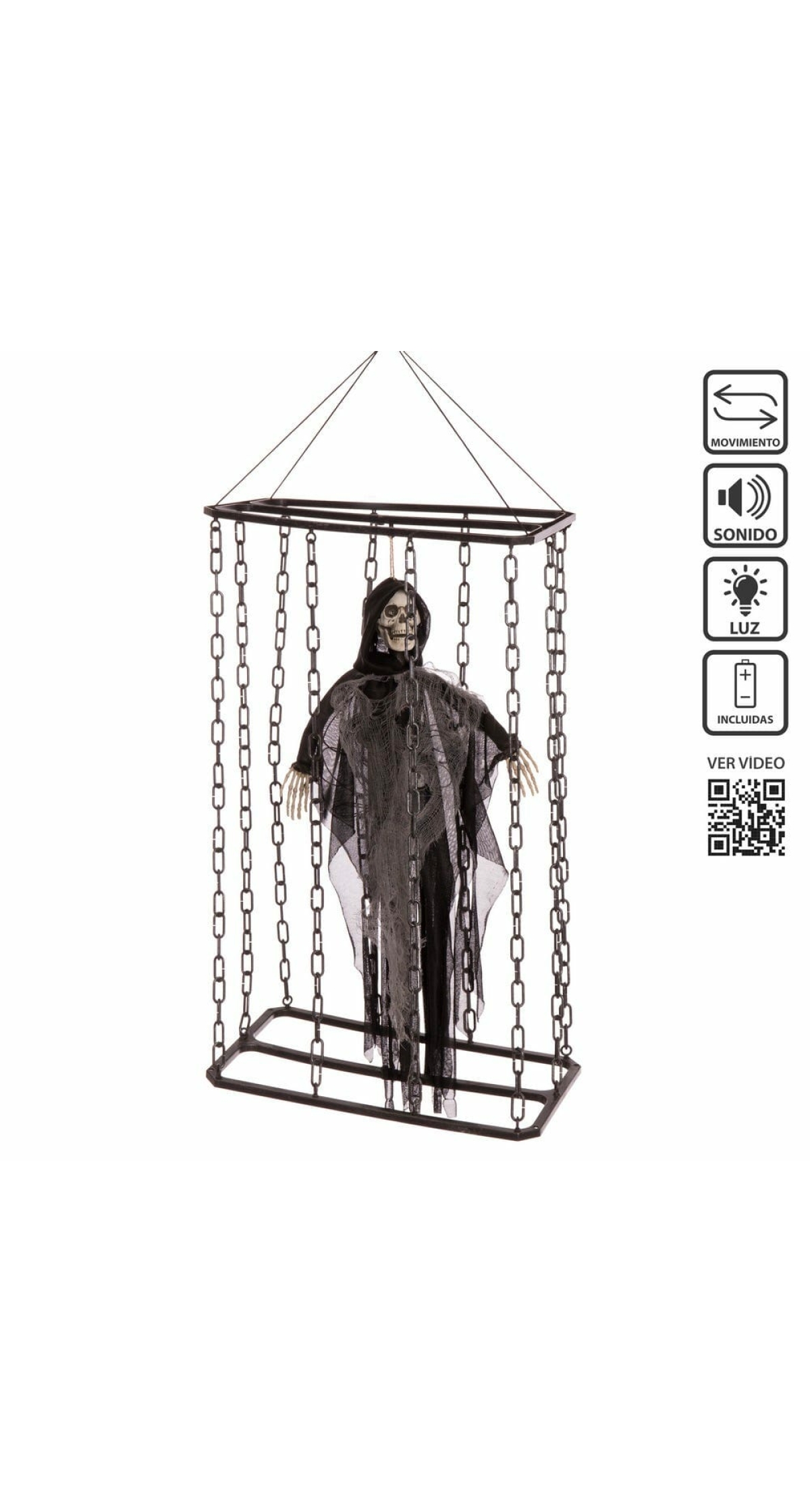 GHOST CAGE with Lights, Sound & Movement - 33x18.5x70cm
