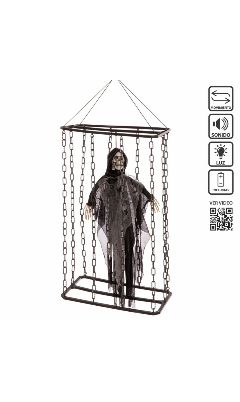 GHOST CAGE with Lights, Sound & Movement - 33x18.5x70cm
