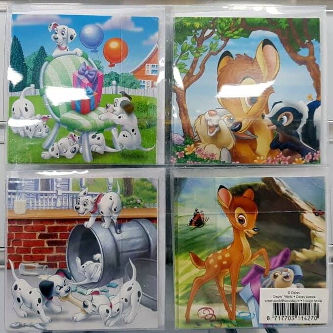 Disney Bambi & 101 Dalmatians Mini Cards with Envelopes - 20pk