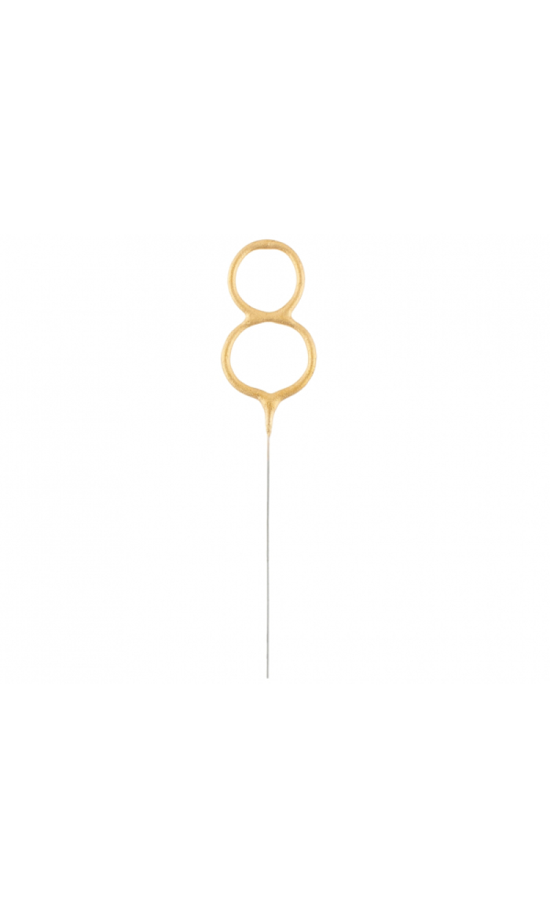 Golden Numerical Sparkler Number 8