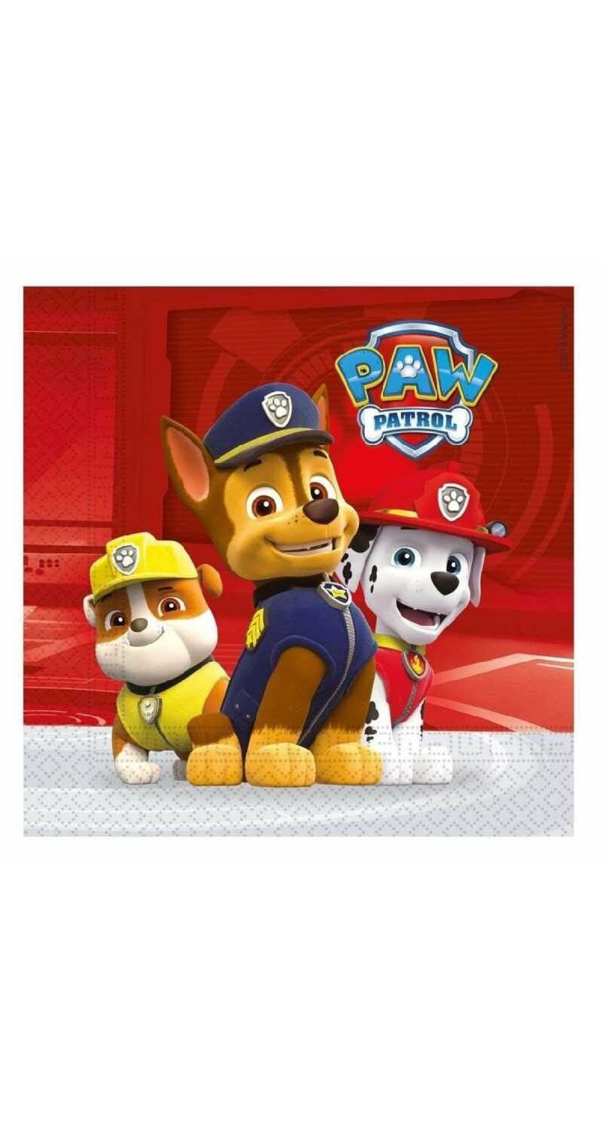 Paw Patrol Ready For Action Paper Napkins 33x33cm - 20pk